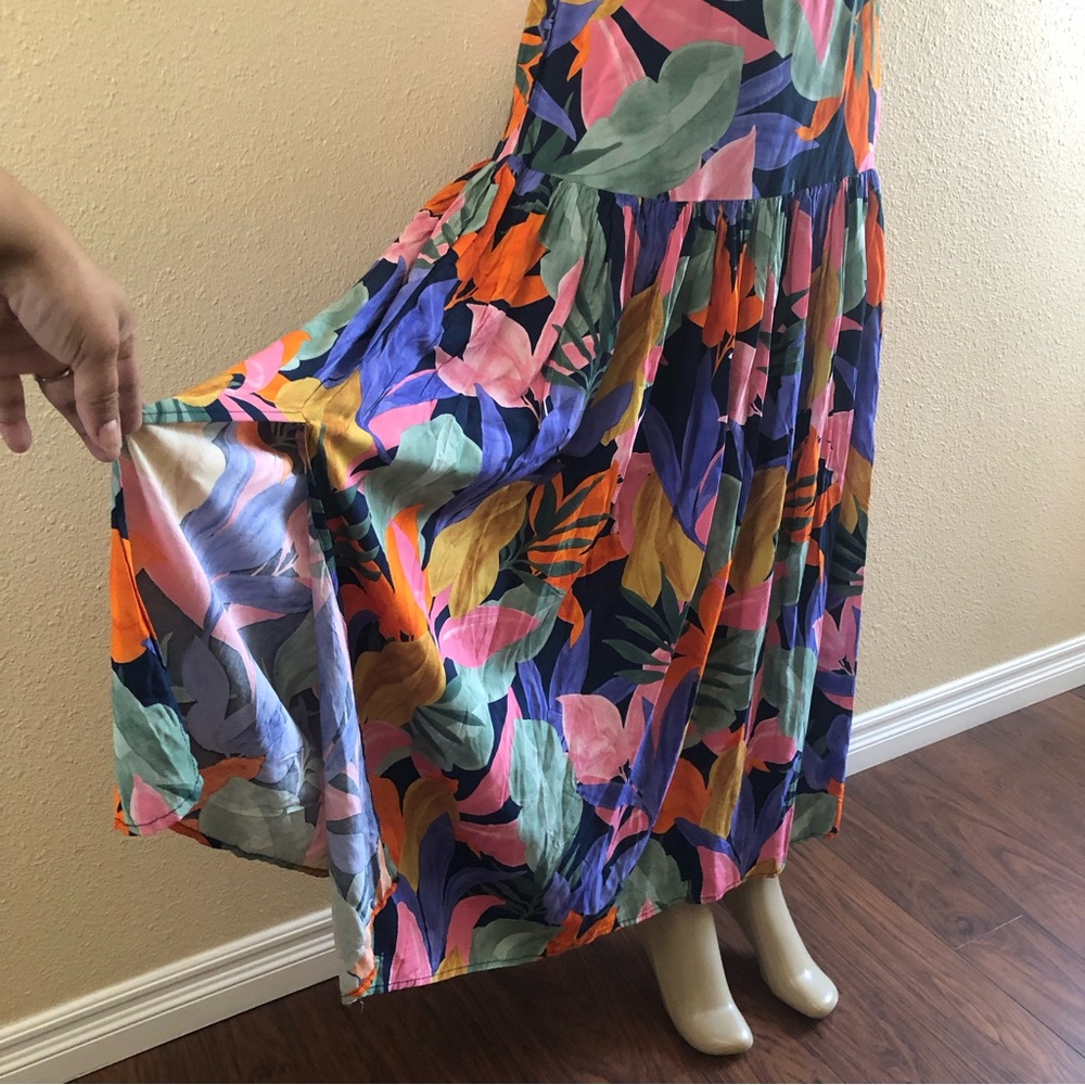 Anthropologie Abel The Label Leonard Maxi Skirt Floral Palm Tropical Print M